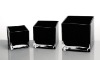 Wholesale black glass vase