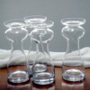 clear glass vase pillar holder