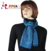 Wholesale abstract stone decorated plain polyester scarf