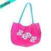 Wholesale printed beautiful design canvas beach bag