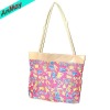 Wholesale printed beautiful design canvas beach bag