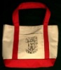 Wholesale Canvas shoulder bag with red handle