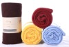 Wholesale plain 100%polyester double faced fleece blankets