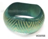 Wholesale Wooden bangle, carved colorful pattern