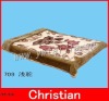 Wholesale TJ-4007 100% polyester flower printed blanket