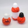 Wholesale 180 to 450ml collapsible basketball sports bottle with BPA free