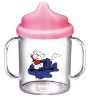Wholesale baby training cup with pink color