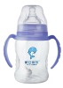 7oz wide neck PC feeding bottle with handle and tube(arc)