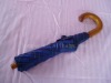 Wholesale wooden handle&cap 2 folding umbrella