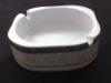 Wholesale Ceramic Square Ashtray fine porcelain ashtray for hotel