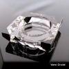 Wholesale glass ashtray crystal ashtray square with black angle