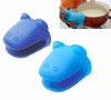 Wholesale Silicon oven mitt with Fancy hippo Shape,cartoon potholder,fancy oven glove