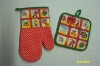 Wholesale 100% cotton twill material solid color oven mitt
