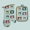 Wholesale oven mitt pot holder oven glove kitchen sets