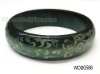 Wholesale Wooden bangle, carved colorful pattern