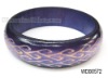 Wholesale Wooden bangle, carved colorful pattern