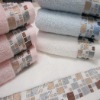Wholesale 100%cotton zero twist mosaic towel