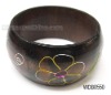 Wholesale Wooden bangle, polish with printing