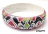 Wholesale Wooden bangle, polish with printing
