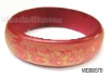 Wholesale Wooden bangle, carved colorful pattern