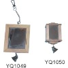 Wholesale Nature wood bird toy/cage accessories with bell