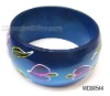 Wholesale Wooden bangle, polish with printing