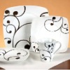 Wholesale square porcelainous dinnerware set