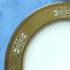 Wholesale resteraunt porcelain gold round dinnerware set