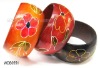 Wholesale Painted wooden bangle, hot in Europe