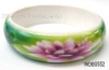 Wholesale Wooden bangle, polish with printing