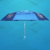 Wholesale advertising 190T polyster 3 foldable umbrella