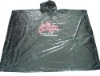 Wholesale black printed rain poncho