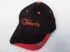 Wholesale cotton baseball cap hat black/red