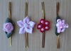 Wholesale satin ribbon bow.artificial flower.