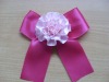 Wholesale big red female's derss bow with artificial flower