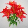 Wholesale artificial flowers- shiny cloth Lily