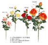 Wholesale artificial flower with 3pieces rose head