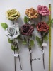 Wholesale lovely christmas use single head rose artificial flower