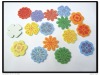 Wholesale new and charming alphabet and flowers eva with gliters scrapbooking sticker ,can order different designs E-1308