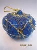 Wholesale christmas decorative artificial pumpkin with glass beads (LD-f011)