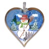 Wholesale Christmas Santa Hand Painted Glass Heart Ornament CHH-5