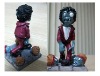 Wholesale Plants vs zombies polyresin dancing zombie figurine home decoration