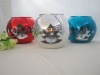 Wholesale Christmas Metalic Candle Holder/Glass Tealight holder