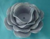 Ceramic Grey glazed flower