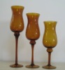 solid color glass candle holder