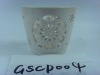 ceramic white candle cup