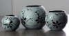 Set-3 ball glass candle holder
