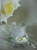 Polyresin swan wedding candle holder