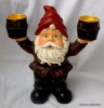Resin Santa claus figure candle holder