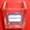 HM-046 Hot!!! crackle glass votive candle holders square